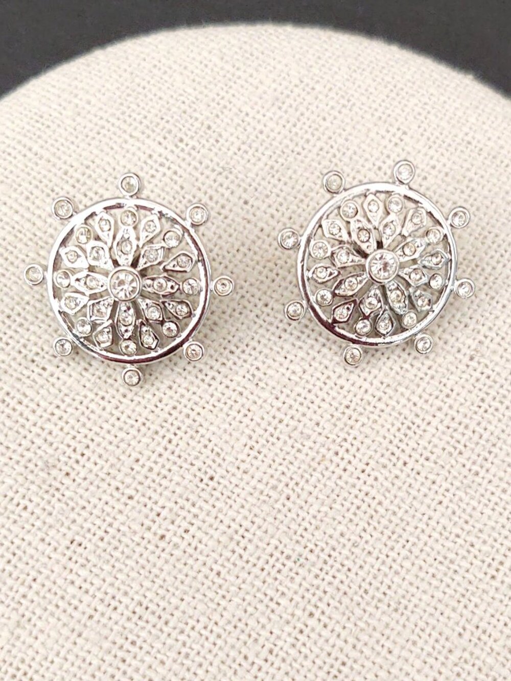 Silver and cz earrings